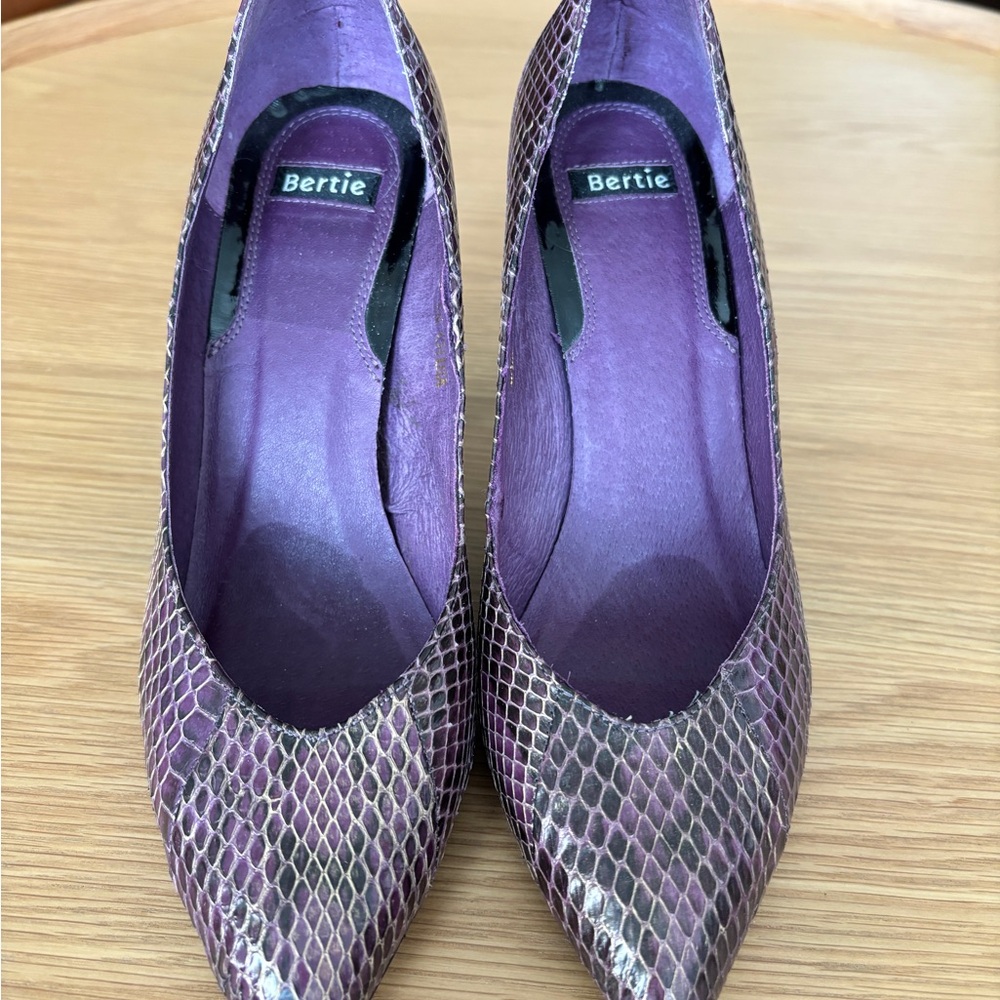Purple Snakeskin Women's Heels